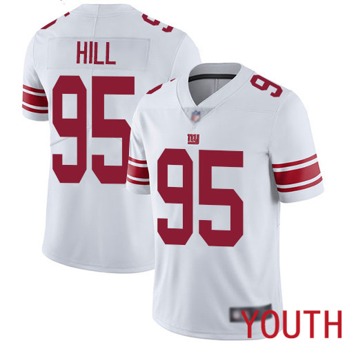 Youth New York Giants 95 B.J. Hill White Vapor Untouchable Limited Player Football NFL Jersey